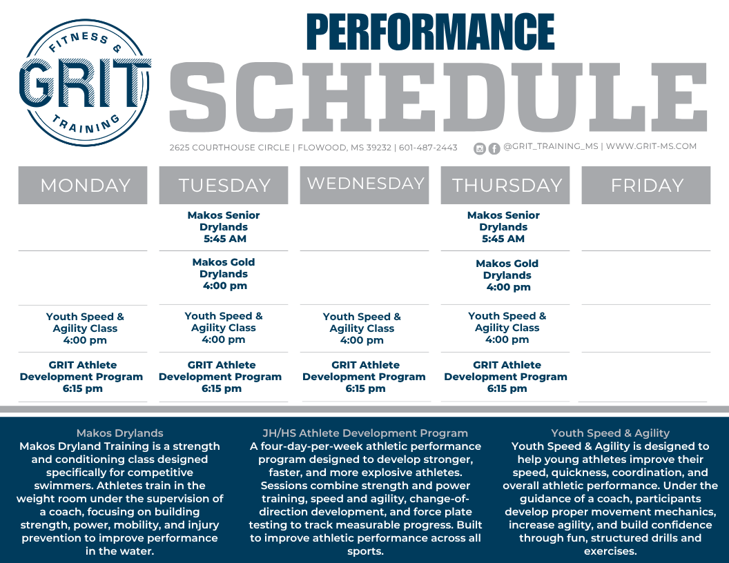 PERFORMANCE SCHEDULE 2026 August